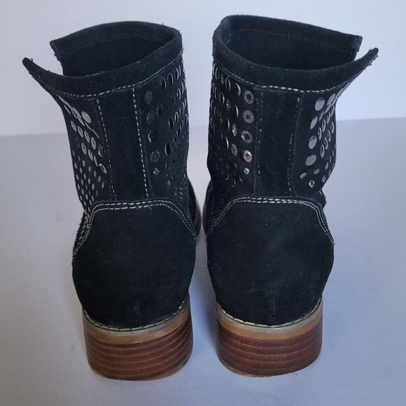 Aldo Slip-on Suede Leather Ankle Boots with silver studs. Size US 6.5/EU 37 - Picture 4 of 11